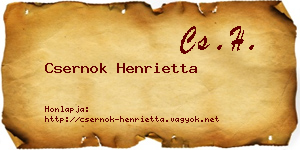 Csernok Henrietta névjegykártya